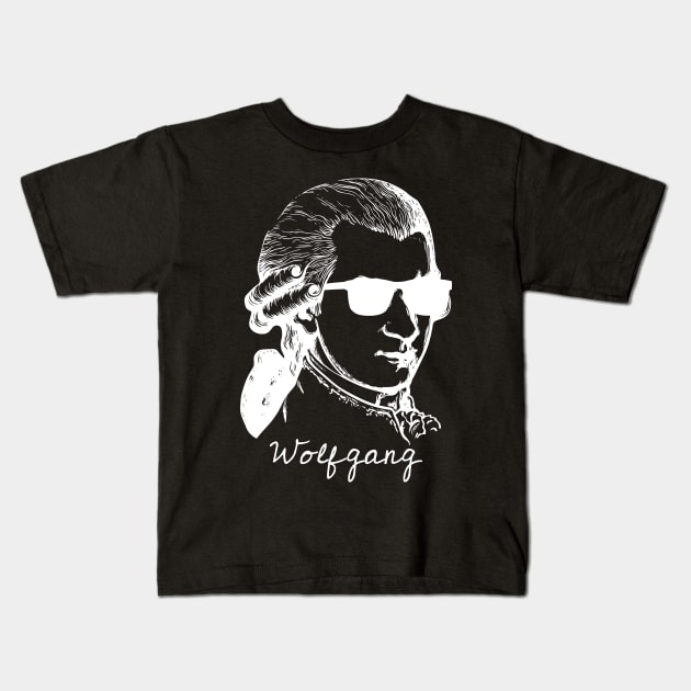 Mozart Music Shirt - Wolfgang Kids T-Shirt by redbarron